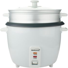 RICE COOKER W/STMR WHT